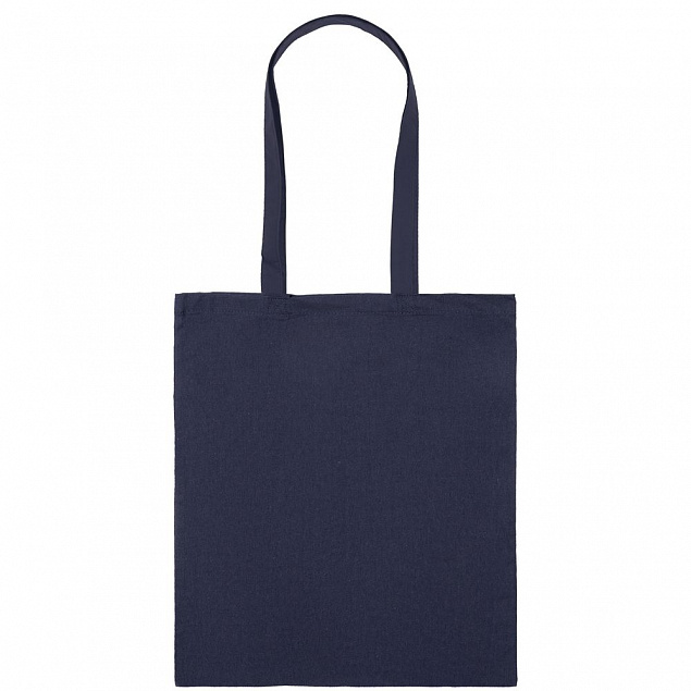 Холщовая сумка Basic 105, синяя с логотипом  заказать по выгодной цене в кибермаркете AvroraStore