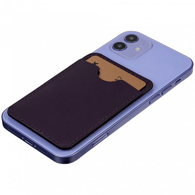 Чехол для карты на телефон Alaska, фиолетовый с логотипом  заказать по выгодной цене в кибермаркете AvroraStore