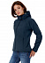 Куртка женская Hooded Softshell темно-синяя с логотипом  заказать по выгодной цене в кибермаркете AvroraStore