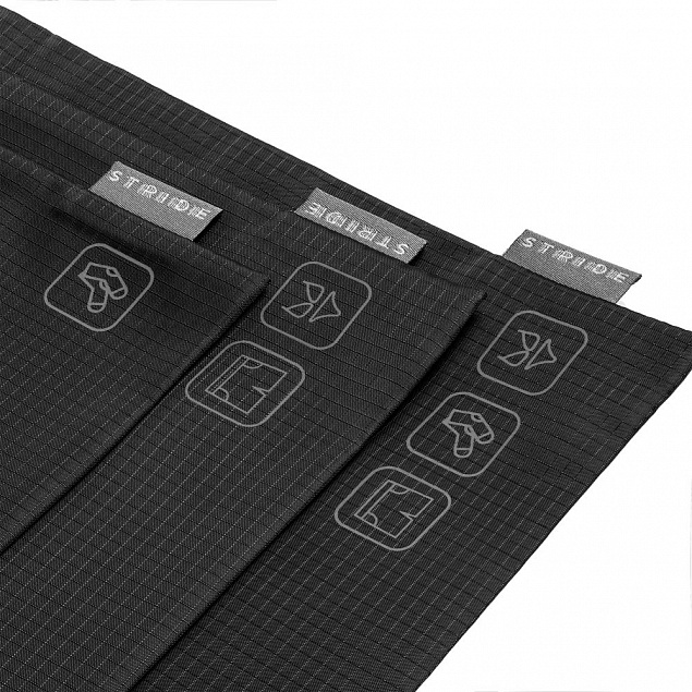 Дорожный набор сумок Stora, черный с логотипом  заказать по выгодной цене в кибермаркете AvroraStore
