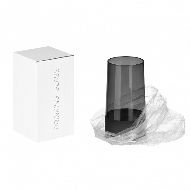 Стакан для воды высокий, Black Edition, 540 ml, черный с логотипом  заказать по выгодной цене в кибермаркете AvroraStore