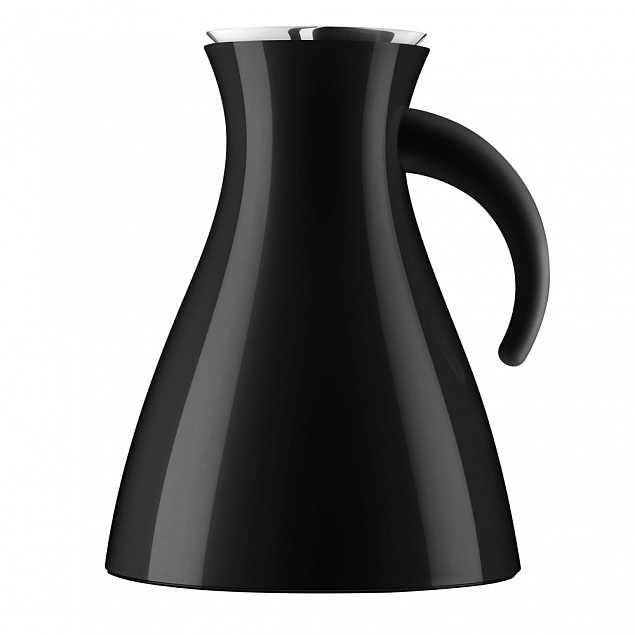 Термокувшин Vacuum, низкий, черный с логотипом  заказать по выгодной цене в кибермаркете AvroraStore