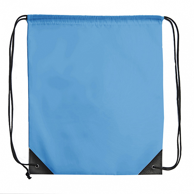 Рюкзак мешок с укреплёнными уголками BY DAY, голубой, 35*41 см, полиэстер 210D с логотипом  заказать по выгодной цене в кибермаркете AvroraStore