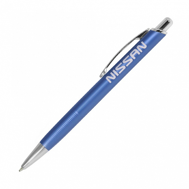 Шариковая ручка Cardin, синяя/хром с логотипом  заказать по выгодной цене в кибермаркете AvroraStore