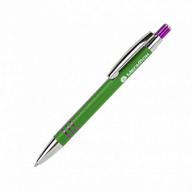 Шариковая ручка UNIC, Avenue, зеленая/фиолетовая, с логотипом Мегафон с логотипом  заказать по выгодной цене в кибермаркете AvroraStore