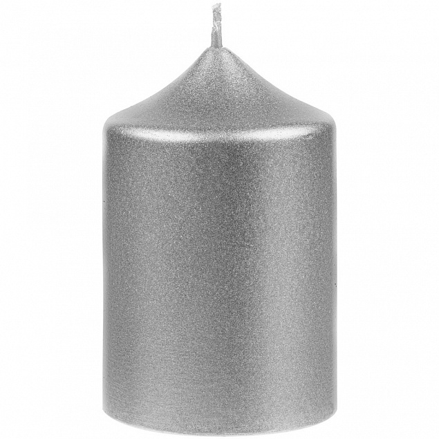 Свеча Lagom Care Metallic, серебристая с логотипом  заказать по выгодной цене в кибермаркете AvroraStore