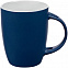 Кружка с ложкой Cheer Up ver.2, синяя с логотипом  заказать по выгодной цене в кибермаркете AvroraStore