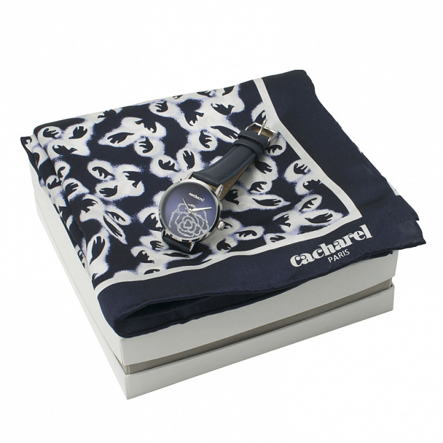 Набор (платок шейный, часы наручные) с логотипом  заказать по выгодной цене в кибермаркете AvroraStore