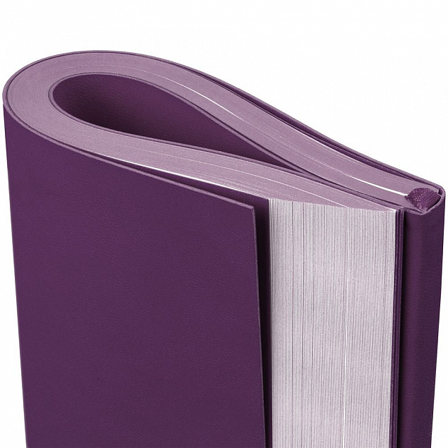 Ежедневник Flat, недатированный, фиолетовый с логотипом  заказать по выгодной цене в кибермаркете AvroraStore
