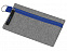 Универсальный пенал из переработанного полиэстера RPET Holder, серый/синий с логотипом  заказать по выгодной цене в кибермаркете AvroraStore