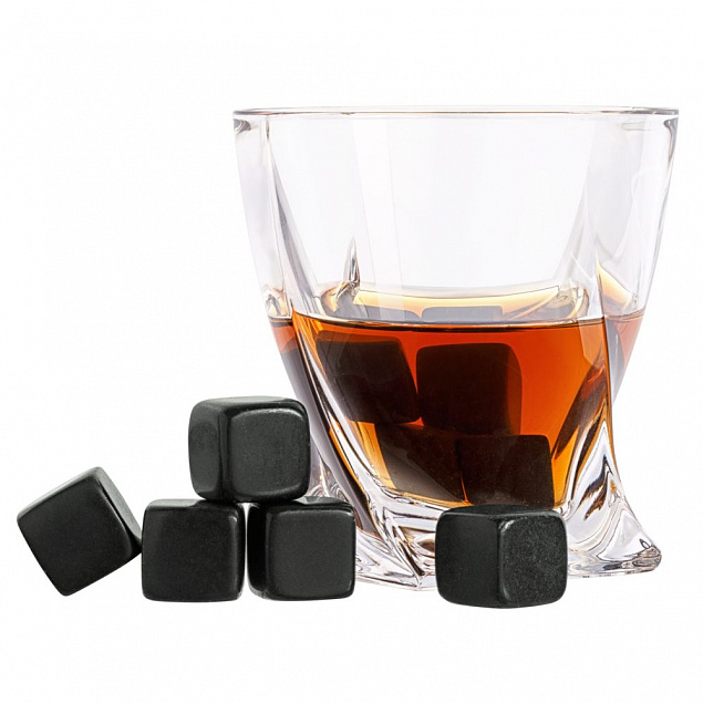 Камни для охлаждения напитков Black Rocks с логотипом  заказать по выгодной цене в кибермаркете AvroraStore