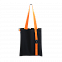 Шопер Superbag black (чёрный с оранжевым) с логотипом  заказать по выгодной цене в кибермаркете AvroraStore