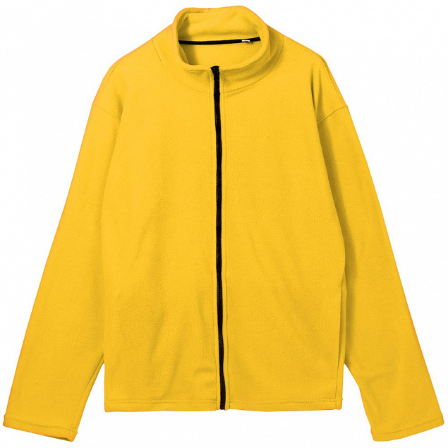 Куртка флисовая унисекс Manakin, желтая с логотипом  заказать по выгодной цене в кибермаркете AvroraStore