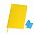 Бизнес-блокнот "Funky", 130*210 мм, желтый,  серый форзац, мягкая обложка,  блок в линейку с логотипом  заказать по выгодной цене в кибермаркете AvroraStore