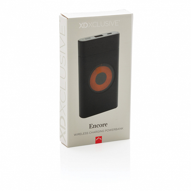Беспроводной внешний аккумулятор Encore, 8000 mAh с логотипом  заказать по выгодной цене в кибермаркете AvroraStore