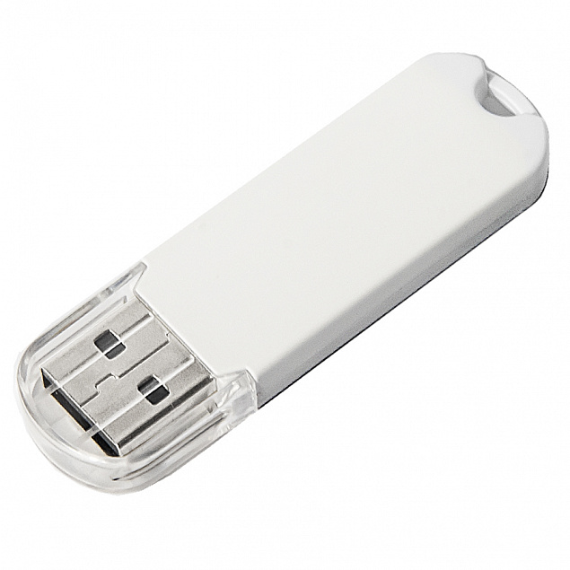USB flash-карта UNIVERSAL (8Гб), белая, 5,8х1,7х0,6 см, пластик с логотипом  заказать по выгодной цене в кибермаркете AvroraStore