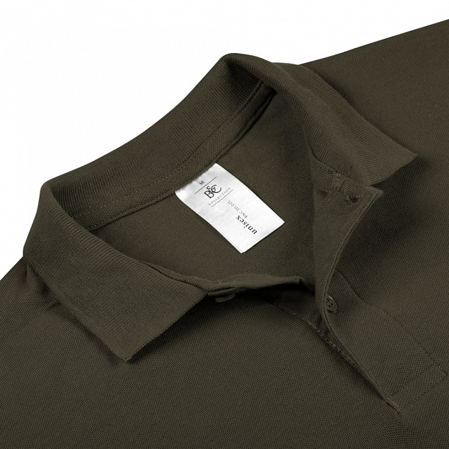 Рубашка поло ID.001 коричневая с логотипом  заказать по выгодной цене в кибермаркете AvroraStore