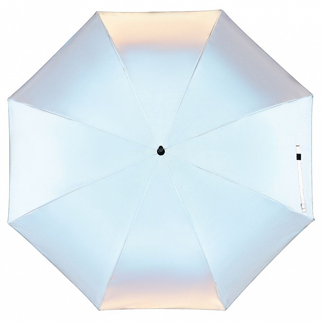 Зонт-трость Manifest со светоотражающим куполом, серый с логотипом  заказать по выгодной цене в кибермаркете AvroraStore