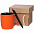 Набор Color Block, оранжевый с черным с логотипом  заказать по выгодной цене в кибермаркете AvroraStore