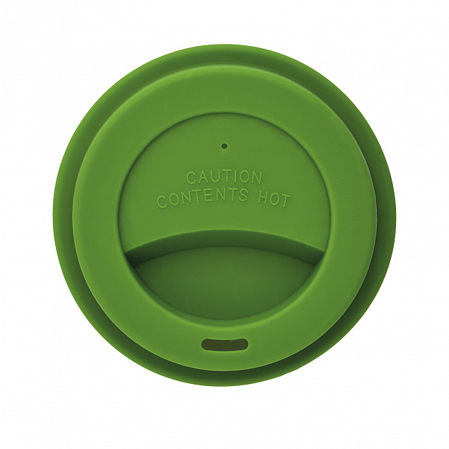 Стакан с крышкой PLA, 350 мл, зеленый с логотипом  заказать по выгодной цене в кибермаркете AvroraStore