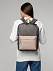 Рюкзак Sensa, серый с бежевым с логотипом  заказать по выгодной цене в кибермаркете AvroraStore