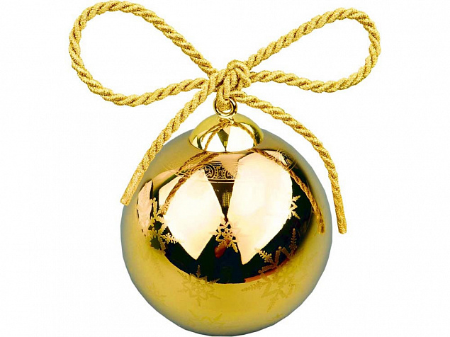 Рождественский шарик «Gold» с логотипом  заказать по выгодной цене в кибермаркете AvroraStore