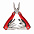 Мультиинструмент "Нюрнберг" - Красный PP с логотипом  заказать по выгодной цене в кибермаркете AvroraStore