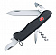 Солдатский нож с фиксатором лезвия NOMAD, черный с логотипом  заказать по выгодной цене в кибермаркете AvroraStore