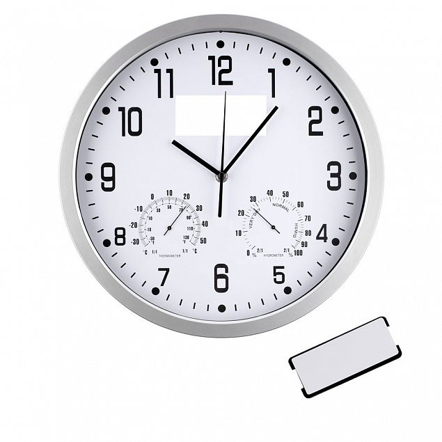 Часы настенные INSERT2, белые с логотипом  заказать по выгодной цене в кибермаркете AvroraStore