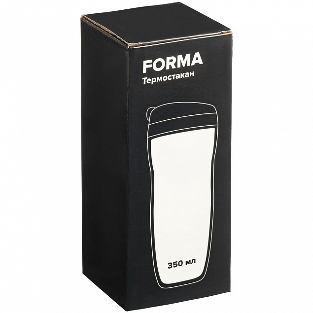 Термостакан Forma, черный с логотипом  заказать по выгодной цене в кибермаркете AvroraStore