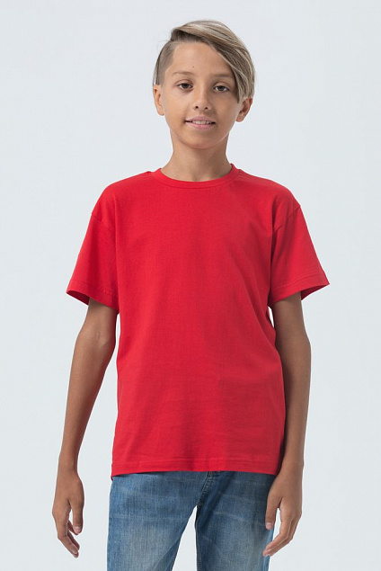 Футболка детская REGENT FIT KIDS, красная с логотипом  заказать по выгодной цене в кибермаркете AvroraStore