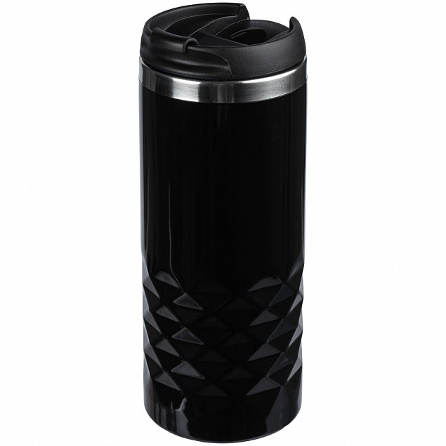 Термостакан Prism, черный с логотипом  заказать по выгодной цене в кибермаркете AvroraStore