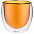 Стакан с двойными стенками Glass Bubble, желтый с логотипом  заказать по выгодной цене в кибермаркете AvroraStore