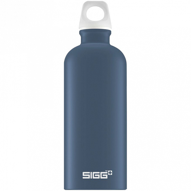 Бутылка для воды Lucid 600, синяя с логотипом  заказать по выгодной цене в кибермаркете AvroraStore