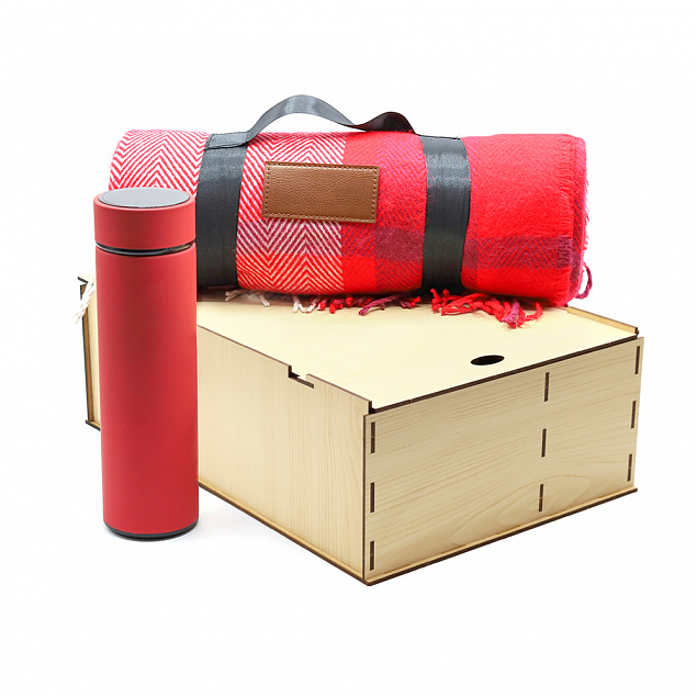 Подарочный набор Айзек, красный с логотипом  заказать по выгодной цене в кибермаркете AvroraStore
