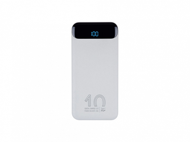 Внешний аккумулятор с дисплеем, 10000 mAh с логотипом  заказать по выгодной цене в кибермаркете AvroraStore