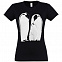 Футболка женская Like a Penguin, черная с логотипом  заказать по выгодной цене в кибермаркете AvroraStore