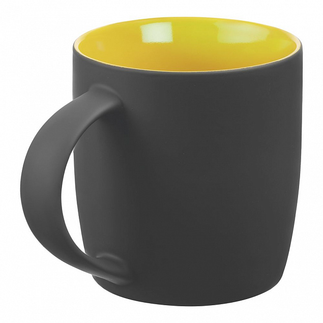 Кружка Surprise Touch c покрытием софт-тач, желтая с логотипом  заказать по выгодной цене в кибермаркете AvroraStore