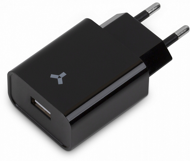 Адаптер сетевой ACCESSTYLE COPPER 10W, черный с логотипом  заказать по выгодной цене в кибермаркете AvroraStore