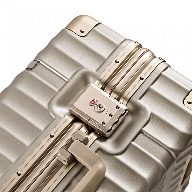 Чемодан Aluminum Frame PC Luggage V1, золотистый с логотипом  заказать по выгодной цене в кибермаркете AvroraStore