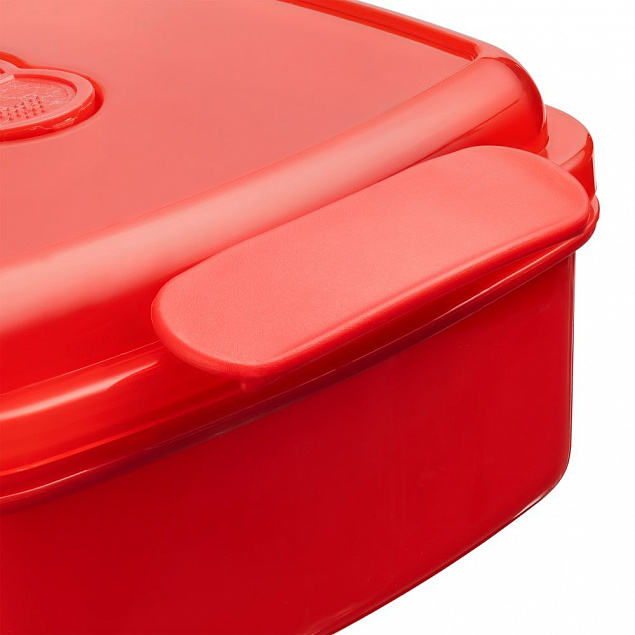 Ланчбокс Cube, красный с логотипом  заказать по выгодной цене в кибермаркете AvroraStore