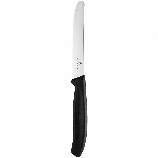 Нож для овощей Victorinox Swiss Classic, черный с логотипом  заказать по выгодной цене в кибермаркете AvroraStore
