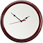 Часы настенные Flat Circle, бордовые с логотипом  заказать по выгодной цене в кибермаркете AvroraStore
