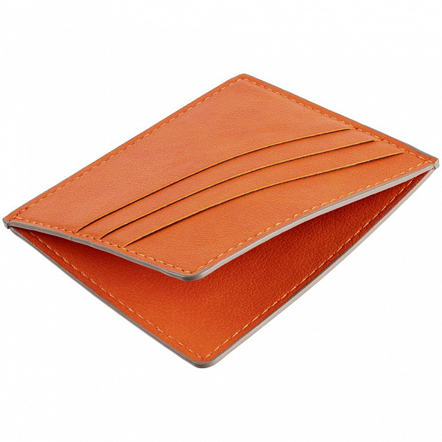 Чехол для карточек Petrus, оранжевый с логотипом  заказать по выгодной цене в кибермаркете AvroraStore