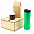 Подарочный набор Ирвин, зеленый (черный чай, мед с фундуком и какао) с логотипом  заказать по выгодной цене в кибермаркете AvroraStore