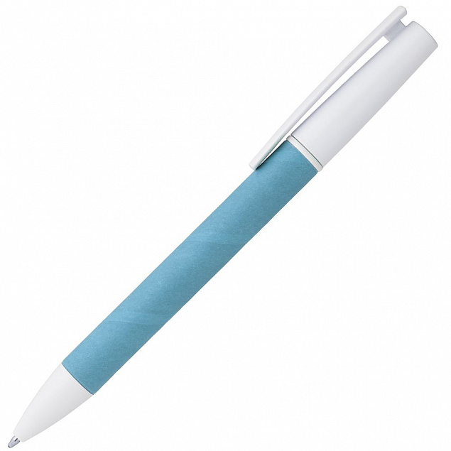 Ручка шариковая Pinokio, голубая с логотипом  заказать по выгодной цене в кибермаркете AvroraStore
