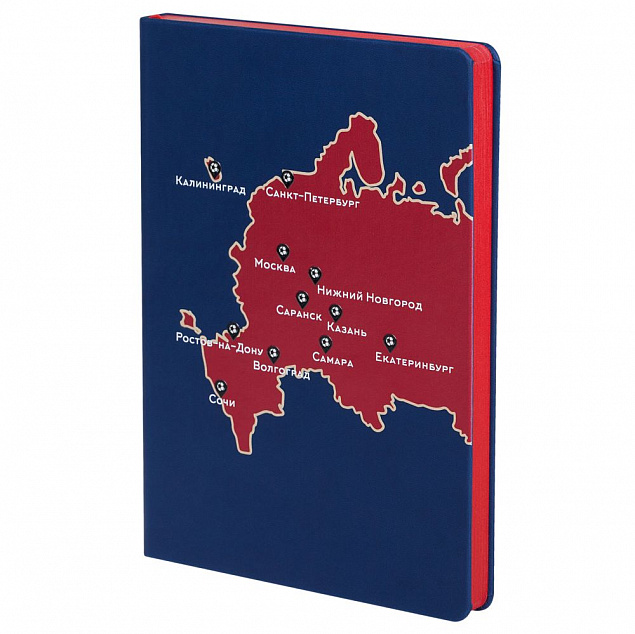 Ежедневник «Футбольная карта России» с логотипом  заказать по выгодной цене в кибермаркете AvroraStore