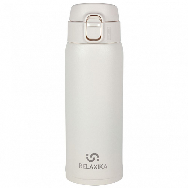 Термокружка Relaxika, белая с логотипом  заказать по выгодной цене в кибермаркете AvroraStore