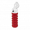 Бутылка для воды складная с карабином SPRING; красная, 550/250 мл,  силикон с логотипом  заказать по выгодной цене в кибермаркете AvroraStore