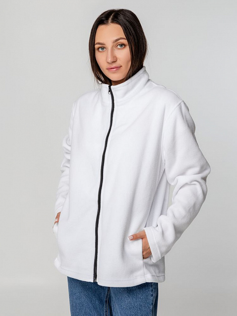 Куртка флисовая унисекс Manakin, бирюзовая с логотипом  заказать по выгодной цене в кибермаркете AvroraStore
